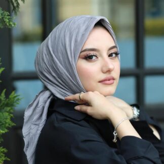 Piliseli Ağaç Kabuğu Eşarp - Gri - Organic ScarfsOrganic Scarfs