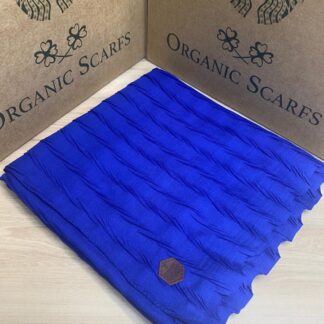 Piliseli Ağaç Kabuğu Eşarp - Saks - Organic ScarfsOrganic Scarfs