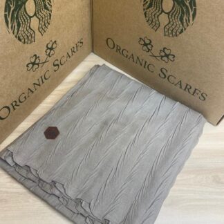 Piliseli Ağaç Kabuğu Eşarp - Soft Vizon - Organic ScarfsOrganic Scarfs