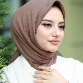 Piliseli Ağaç Kabuğu Eşarp - Sütlü Kahve - Organic ScarfsOrganic Scarfs