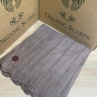 Piliseli Ağaç Kabuğu Eşarp - Vizon - Organic ScarfsOrganic Scarfs