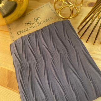 Pliseli Ağaç Kabuğu Şal - Antrasit - Organic ScarfsOrganic Scarfs