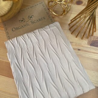 Pliseli Ağaç Kabuğu Şal - Bej - Organic ScarfsOrganic Scarfs