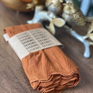 PLİSELİ AĞAÇ KABUĞU ŞAL - Hardal - Organic ScarfsOrganic Scarfs
