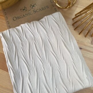 Pliseli Ağaç Kabuğu Şal - Latte - Organic ScarfsOrganic Scarfs