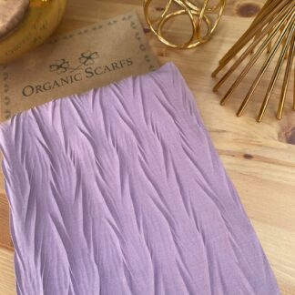 Pliseli Ağaç Kabuğu Şal - Lavanta - Organic ScarfsOrganic Scarfs