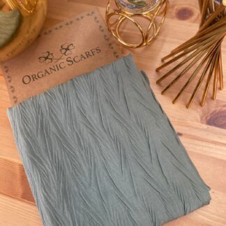 Pliseli Ağaç Kabuğu Şal - Mint - Organic ScarfsOrganic Scarfs