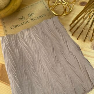 Pliseli Ağaç Kabuğu Şal - Vizon - Organic ScarfsOrganic Scarfs