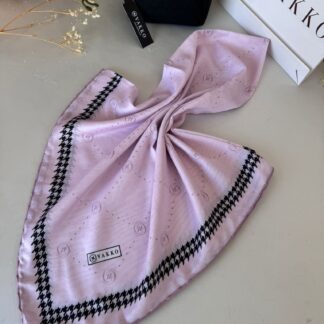 Vakko Kazayağı Desen Pamuk Soft Eşarp 36589 - Pudra