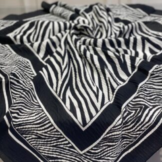 Siyah Beyaz Eşarp - Leopar - Organic ScarfsOrganic Scarfs