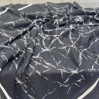 Siyah Beyaz Eşarp - Yaldız - Organic ScarfsOrganic Scarfs