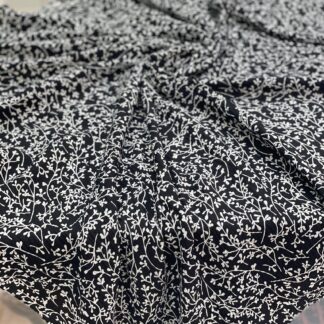 Siyah Beyaz Eşarp - Yaprak - Organic ScarfsOrganic Scarfs