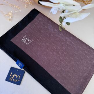 Levidor Monogram Şal - Siyah Vizon