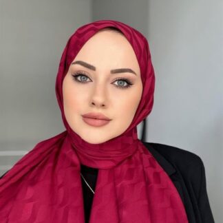 Su Yolu Pamuk Jakar Şal - Bordo - Organic ScarfsOrganic Scarfs