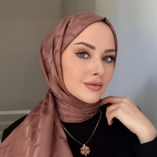 Su Yolu Pamuk Jakar Şal - Çikolata - Organic ScarfsOrganic Scarfs