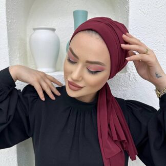 Tasarım Dubai Bone Şal - Bordo - Organic ScarfsOrganic Scarfs