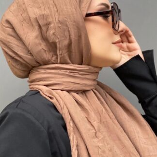 Organic Scarfs Bambu Kraş Şal Modeli - Taba
