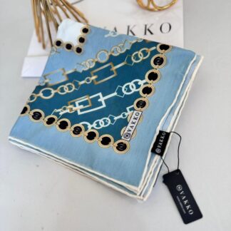 Vakko Zincir Desen Soft Eşarp 610146 - Turkuaz