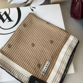 Vakko Puantiye Twill Eşarp 44126 - Sütlü Kahve