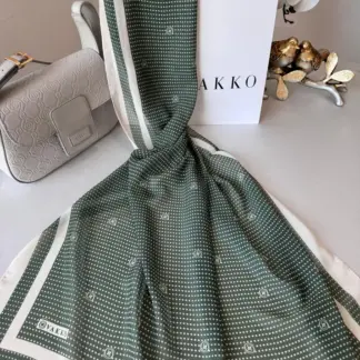 Vakko Nokta Desen İpeksi Şal 44138 - Haki
