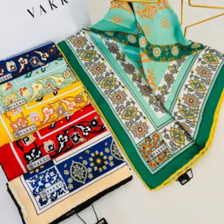 Etnik Desen Vakko Eşarp 77005 - Koyu Yeşil