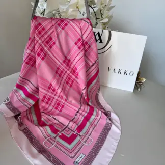 Vakko Ekose Twill Eşarp 44128 - Fuşya