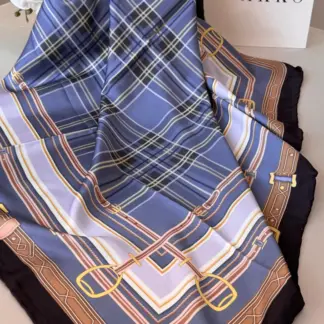 Vakko Ekose Twill Eşarp 44128 - İndigo