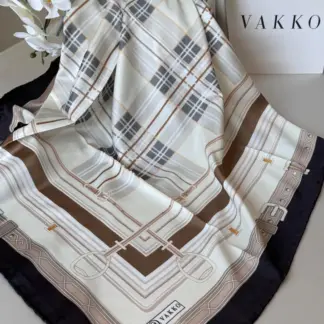 Vakko Ekose Twill Eşarp 44128 - Ekru