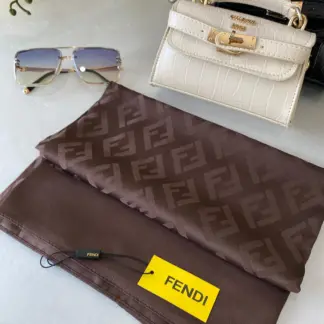 İthal Jakar Eşarp Fendi Eşarp 44115 - Acı Kahve
