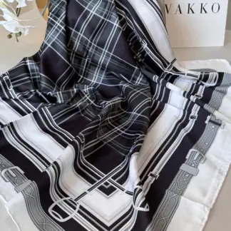 Vakko Ekose Twill Eşarp 44128 - Siyah