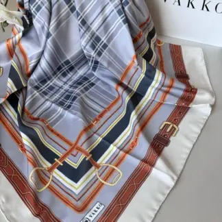 Vakko Ekose Twill Eşarp 44128 - Mavi