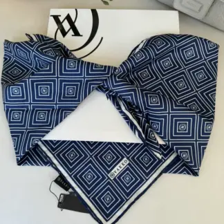 Vakko Kare Desen Twill Eşarp 44129 - Lacivert