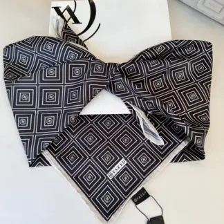Vakko Kare Desen Twill Eşarp 44129 - Siyah