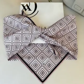 Vakko Kare Desen Twill Eşarp 44129 - Pembe