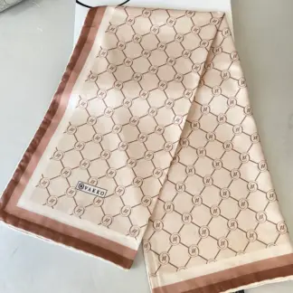 Vakko Monogram Twill Eşarp 44130 - Pudra