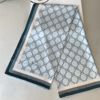 Vakko Monogram Twill Eşarp 44130 - Mint Yeşili