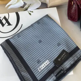 Vakko Puantiye Twill Eşarp 44126 - Füme