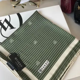 Vakko Puantiye Twill Eşarp 44126 - Haki
