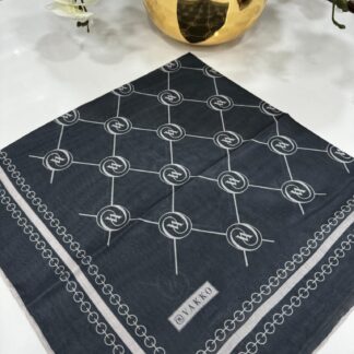 Vakko Bahar Esintisi Pamuk Eşarp - Antrasit - Organic ScarfsOrganic Scarfs
