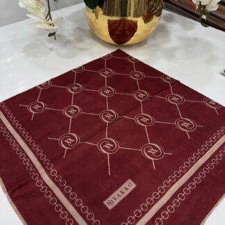 Vakko Bahar Esintisi Pamuk Eşarp - Bordo - Organic ScarfsOrganic Scarfs