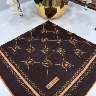 Vakko Bahar Esintisi Pamuk Eşarp - Kahve - Organic ScarfsOrganic Scarfs