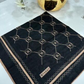 Vakko Bahar Esintisi Pamuk Eşarp - Siyah-Kahve - Organic ScarfsOrganic Scarfs
