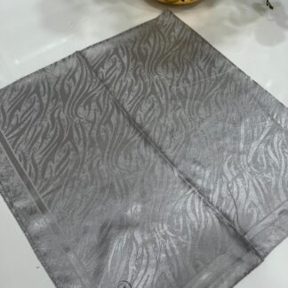 Vakko Dalga Desen İpeksi Eşarp - Gri - Organic ScarfsOrganic Scarfs
