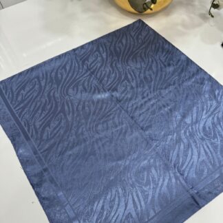 Vakko Dalga Desen İpeksi Eşarp - İndigo - Organic ScarfsOrganic Scarfs