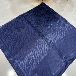 Vakko Dalga Desen İpeksi Eşarp - Lacivert - Organic ScarfsOrganic Scarfs