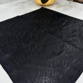 Vakko Dalga Desen İpeksi Eşarp - Siyah - Organic ScarfsOrganic Scarfs