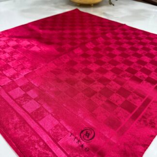 Vakko Dama Desen Eşarp - Fuşya - Organic ScarfsOrganic Scarfs