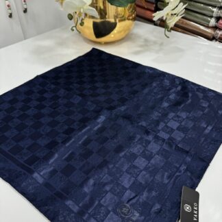 Vakko Dama Desen Eşarp - Lacivert - Organic ScarfsOrganic Scarfs