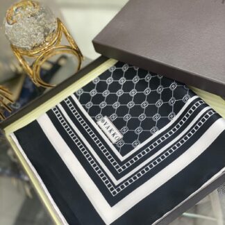 Vakko Desen Eşarp - Siyah - Ekru - Organic ScarfsOrganic Scarfs
