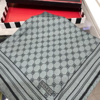 Vakko Desen Keten İpek Eşarp - Antrasit - Organic ScarfsOrganic Scarfs